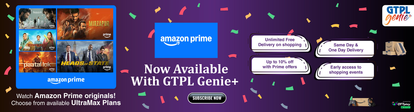 Amazon Prime - Now Available with GTPL Genie+